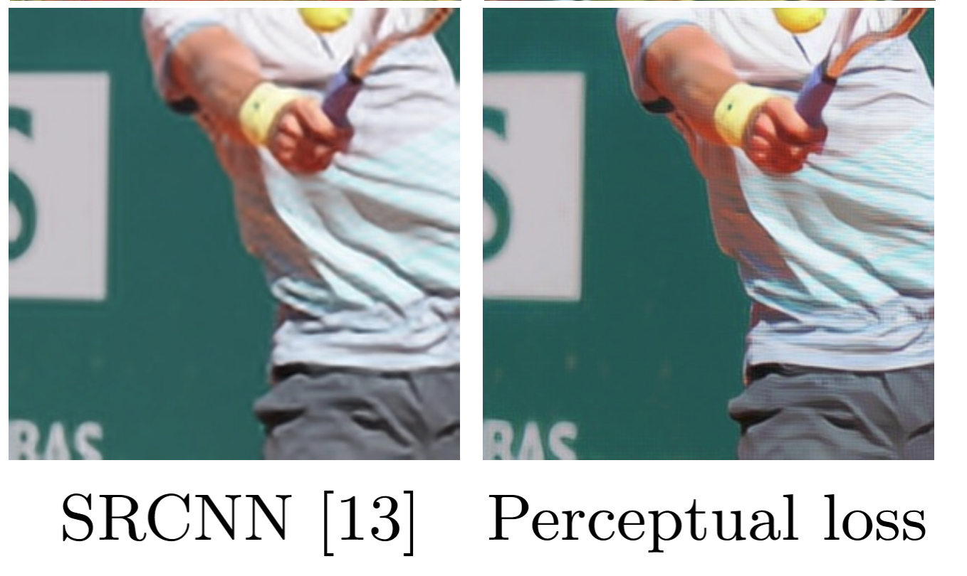 SRCNN 与 Perceptual loss 视觉对比
